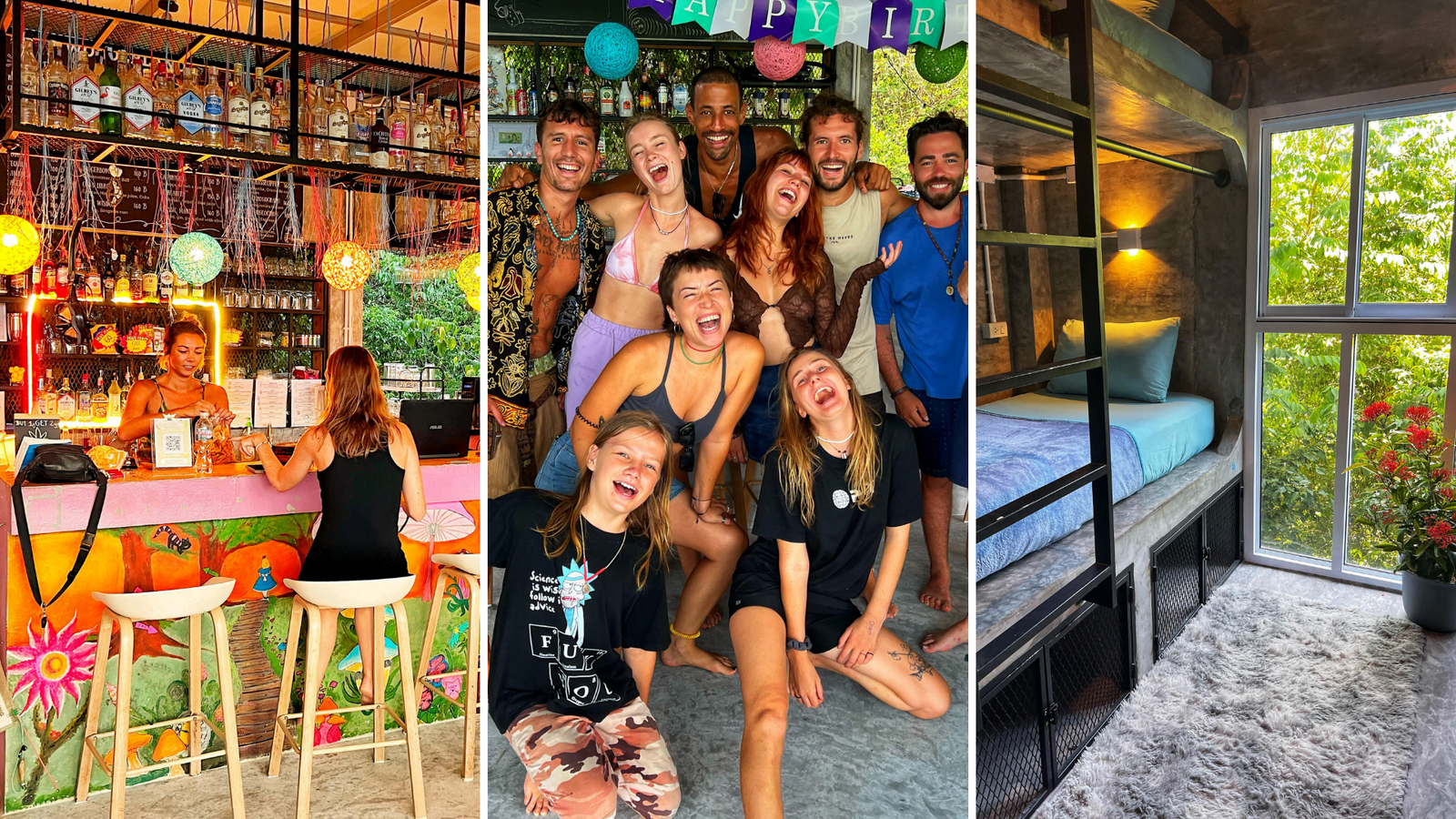 Best hostels in koh tao,
where to stay koh tao: Best Budget Accommodation: Wonderland Jungle Hostel